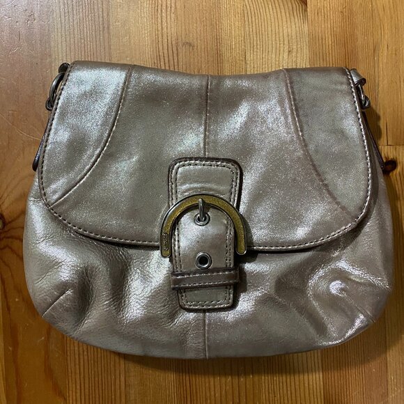 Metallic Coach Crossbody Bag - Picture 1 of 8